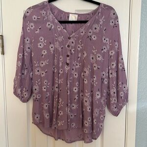 SirenLily floral blouse, purple